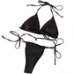 Black Flame Rhinestone Bikini Set