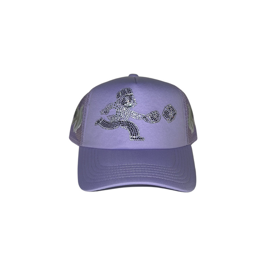 Purple Rhinestone Hat