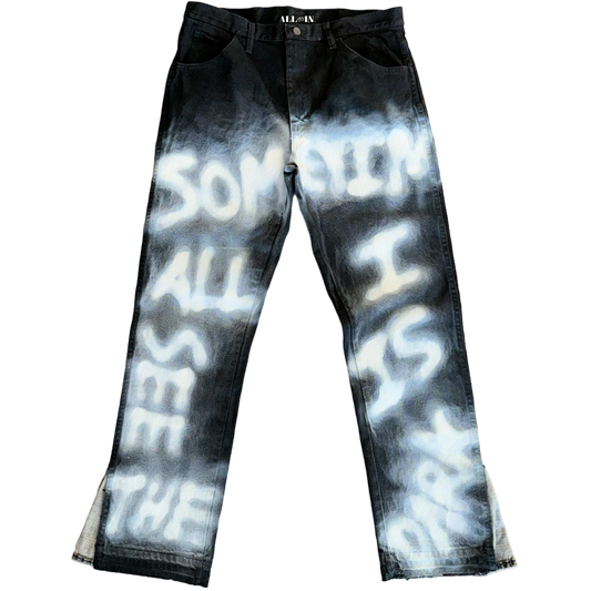 Spray Paint Flare Jeans